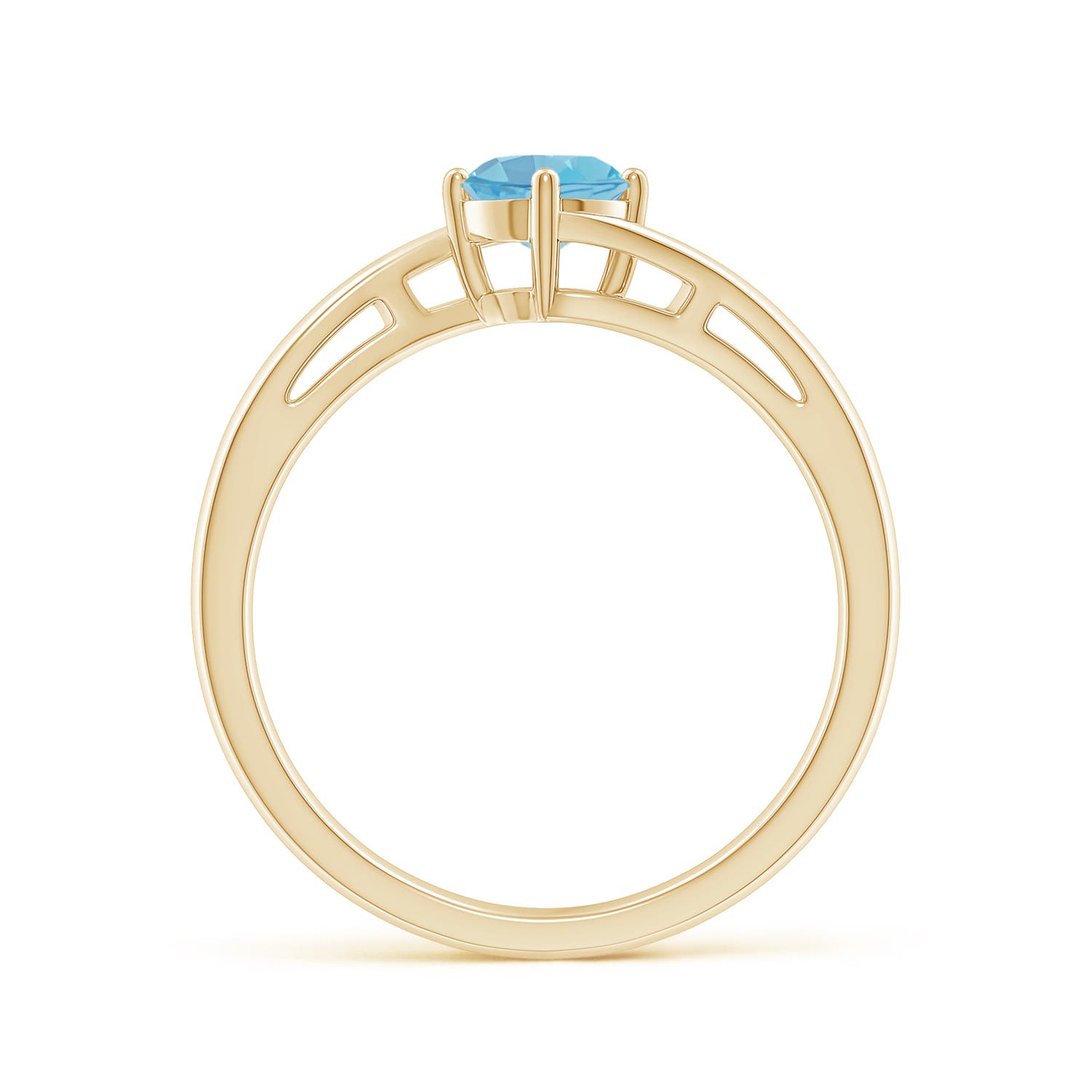 A - Swiss Blue Topaz / 0.6 CT / 14 KT Yellow Gold