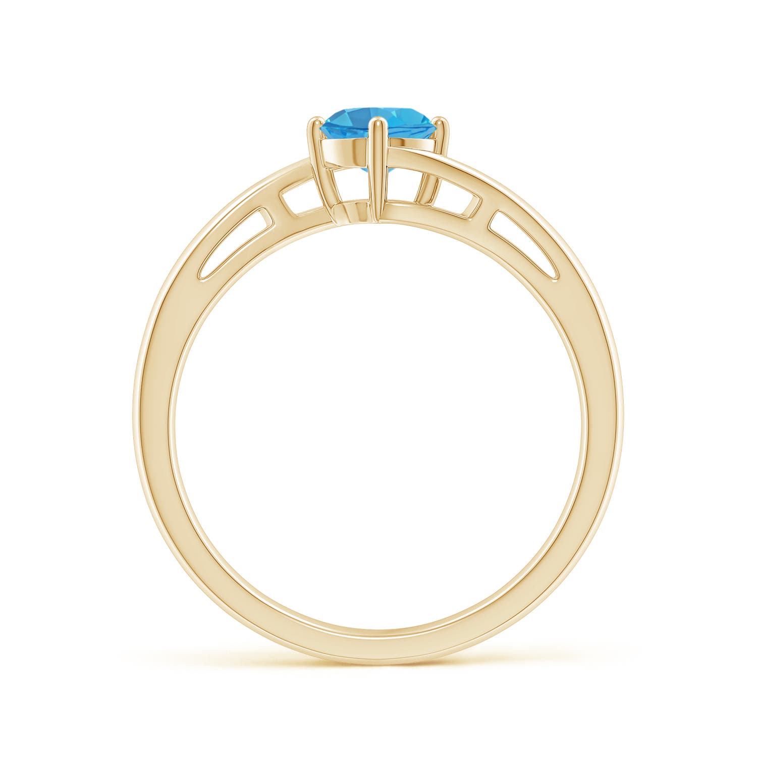 AA - Swiss Blue Topaz / 0.6 CT / 14 KT Yellow Gold