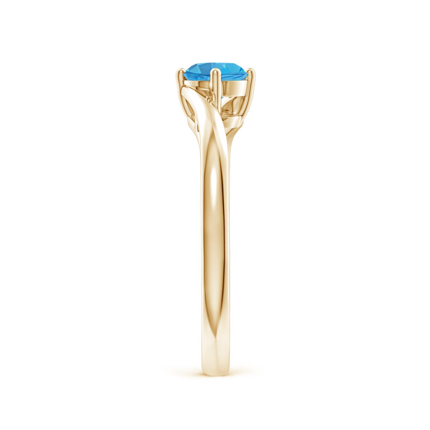 AA - Swiss Blue Topaz / 0.6 CT / 14 KT Yellow Gold