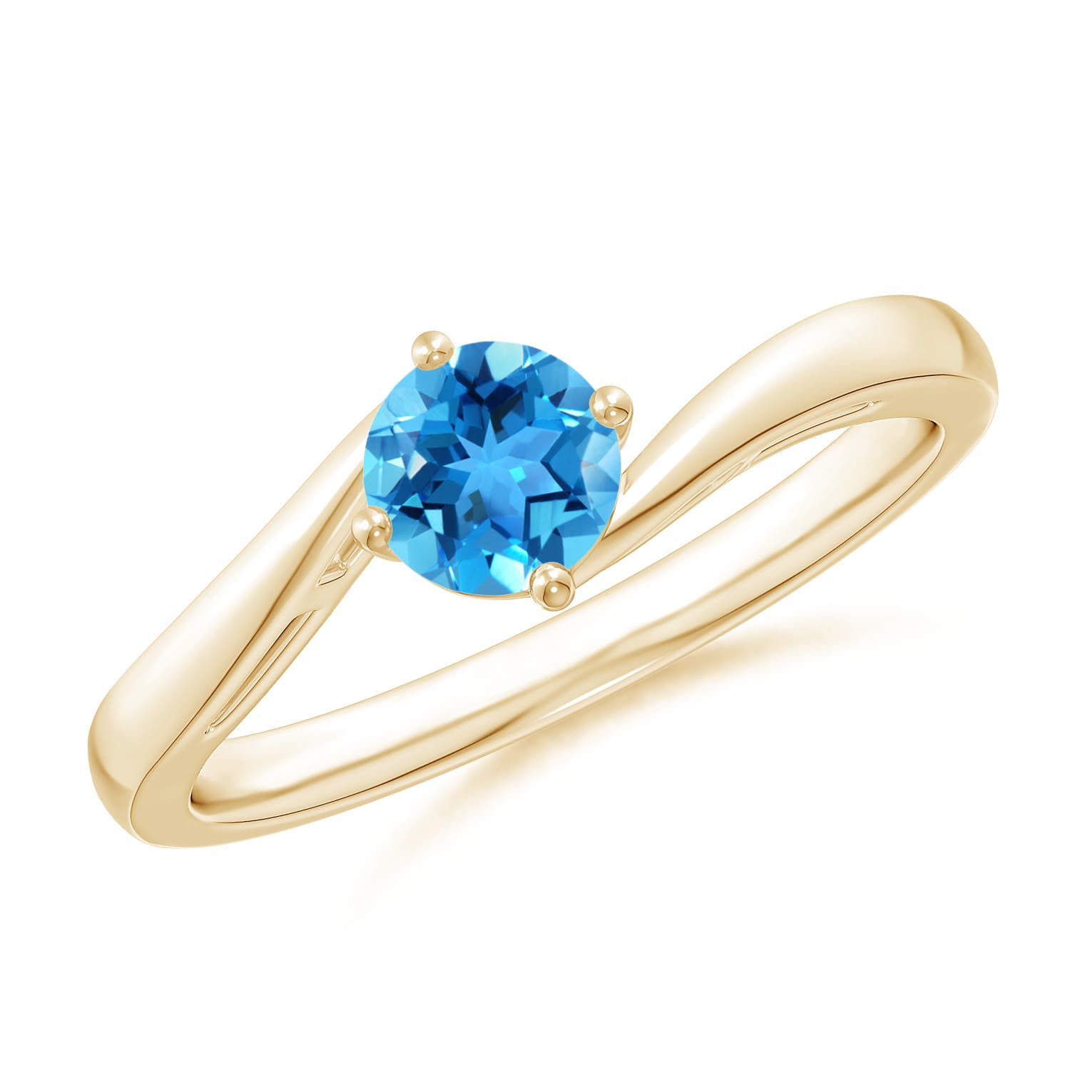 AAA - Swiss Blue Topaz / 0.6 CT / 14 KT Yellow Gold