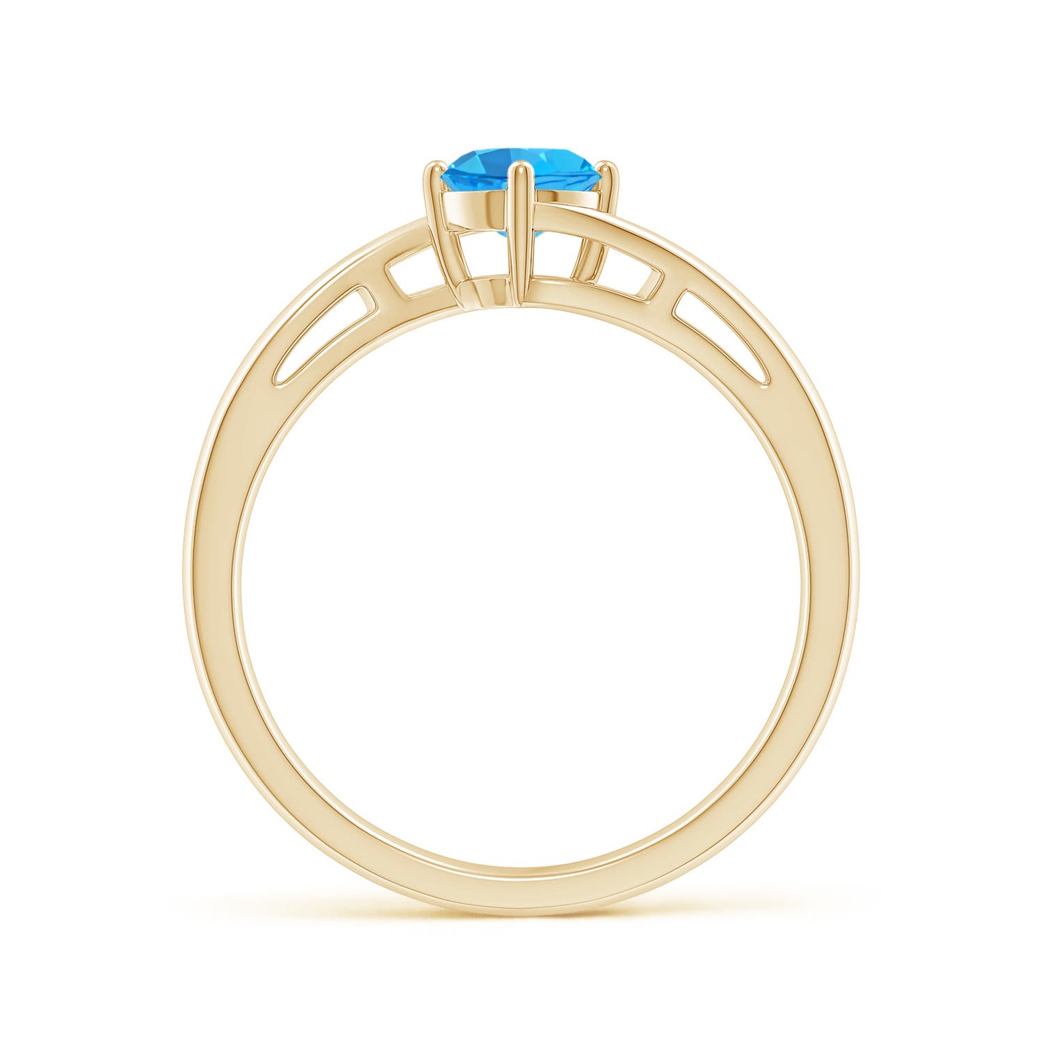 AAA - Swiss Blue Topaz / 0.6 CT / 14 KT Yellow Gold