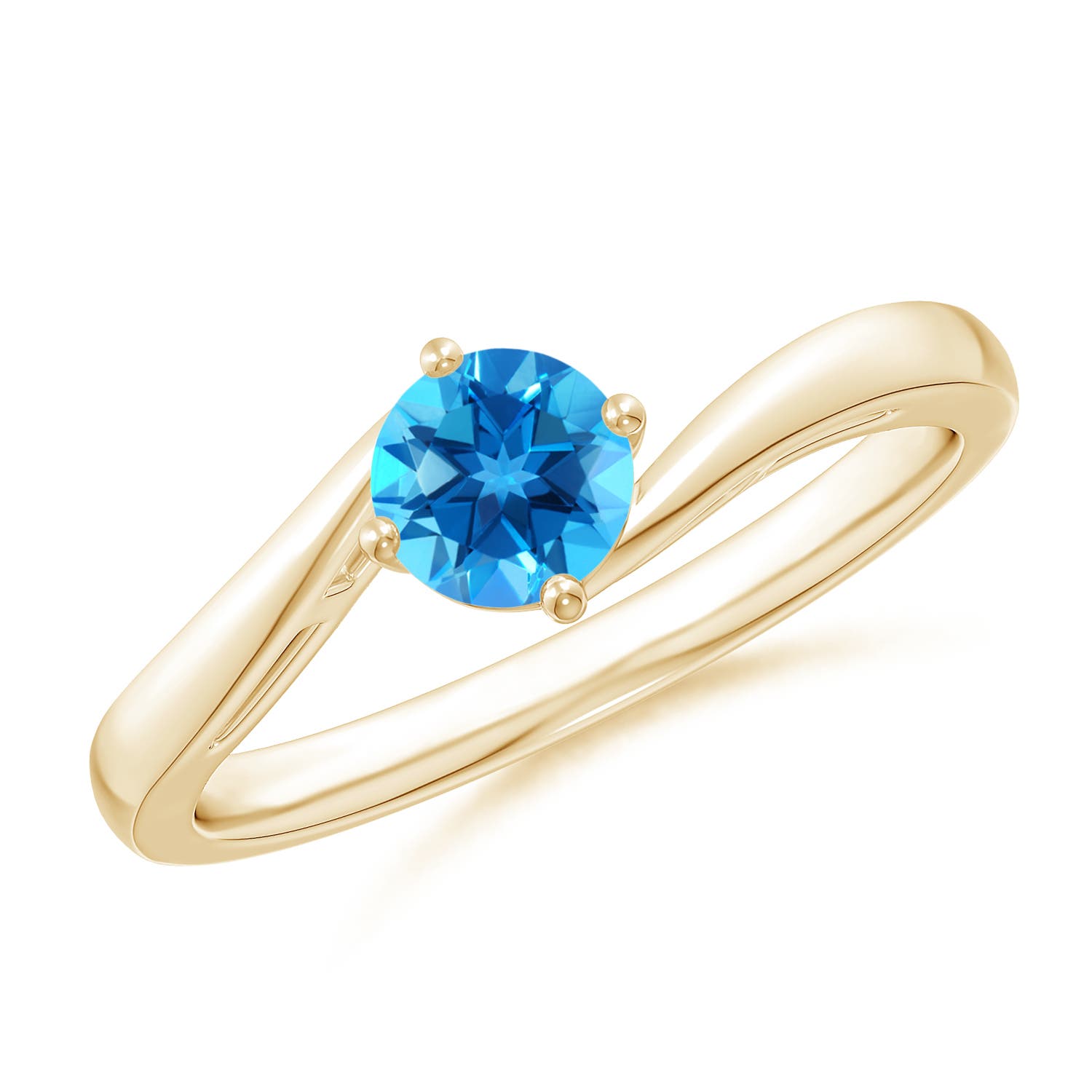 AAAA - Swiss Blue Topaz / 0.6 CT / 14 KT Yellow Gold