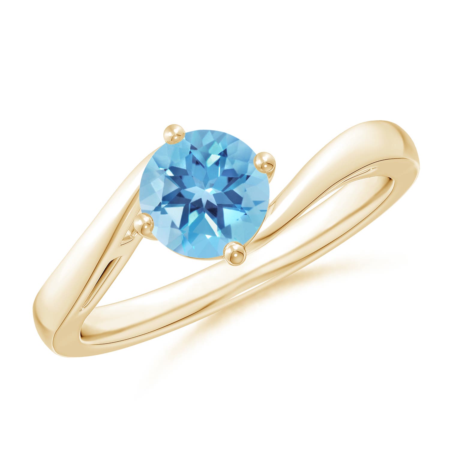 A - Swiss Blue Topaz / 0.95 CT / 14 KT Yellow Gold