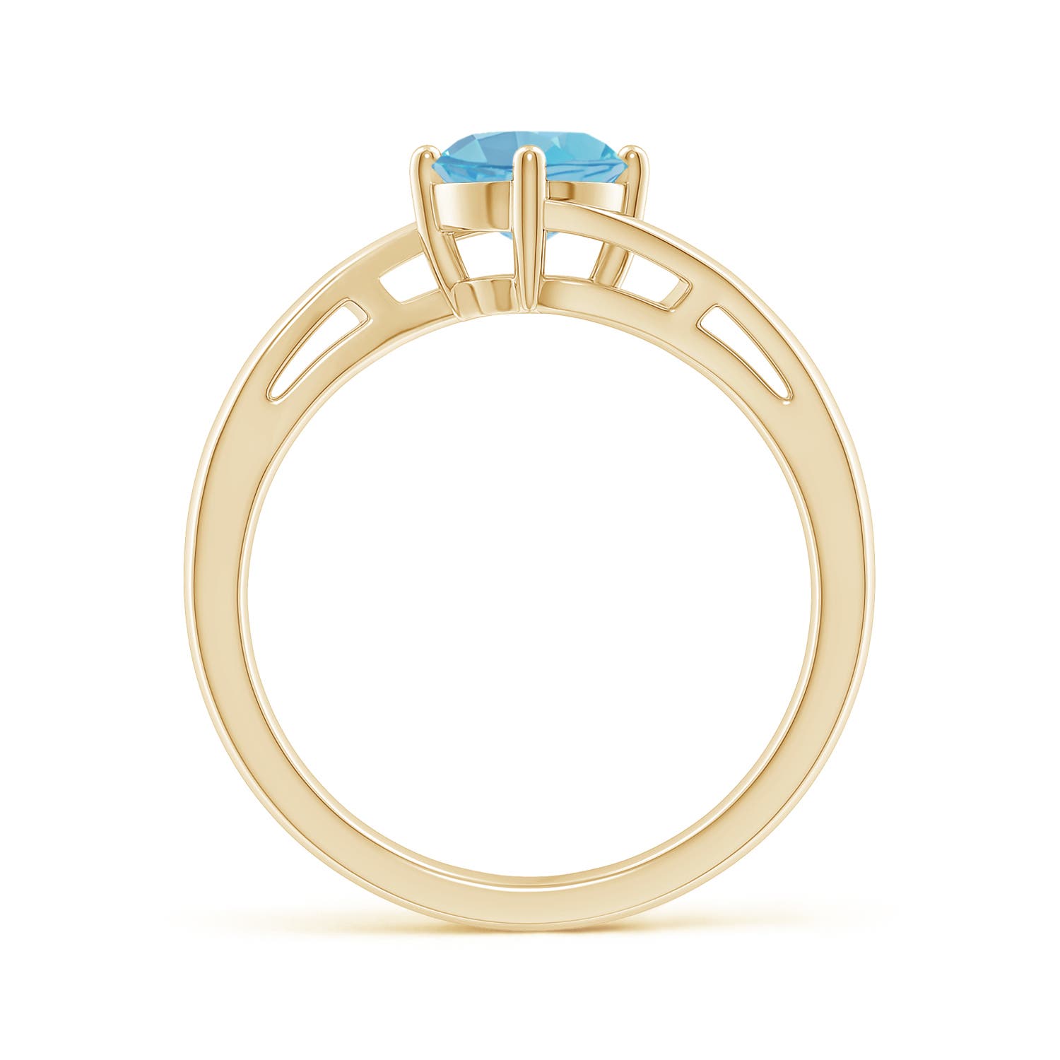 A - Swiss Blue Topaz / 0.95 CT / 14 KT Yellow Gold