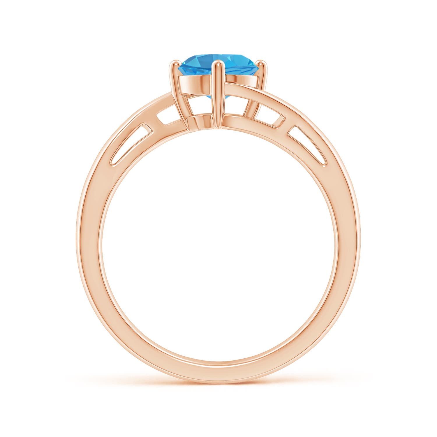 AA - Swiss Blue Topaz / 0.95 CT / 14 KT Rose Gold