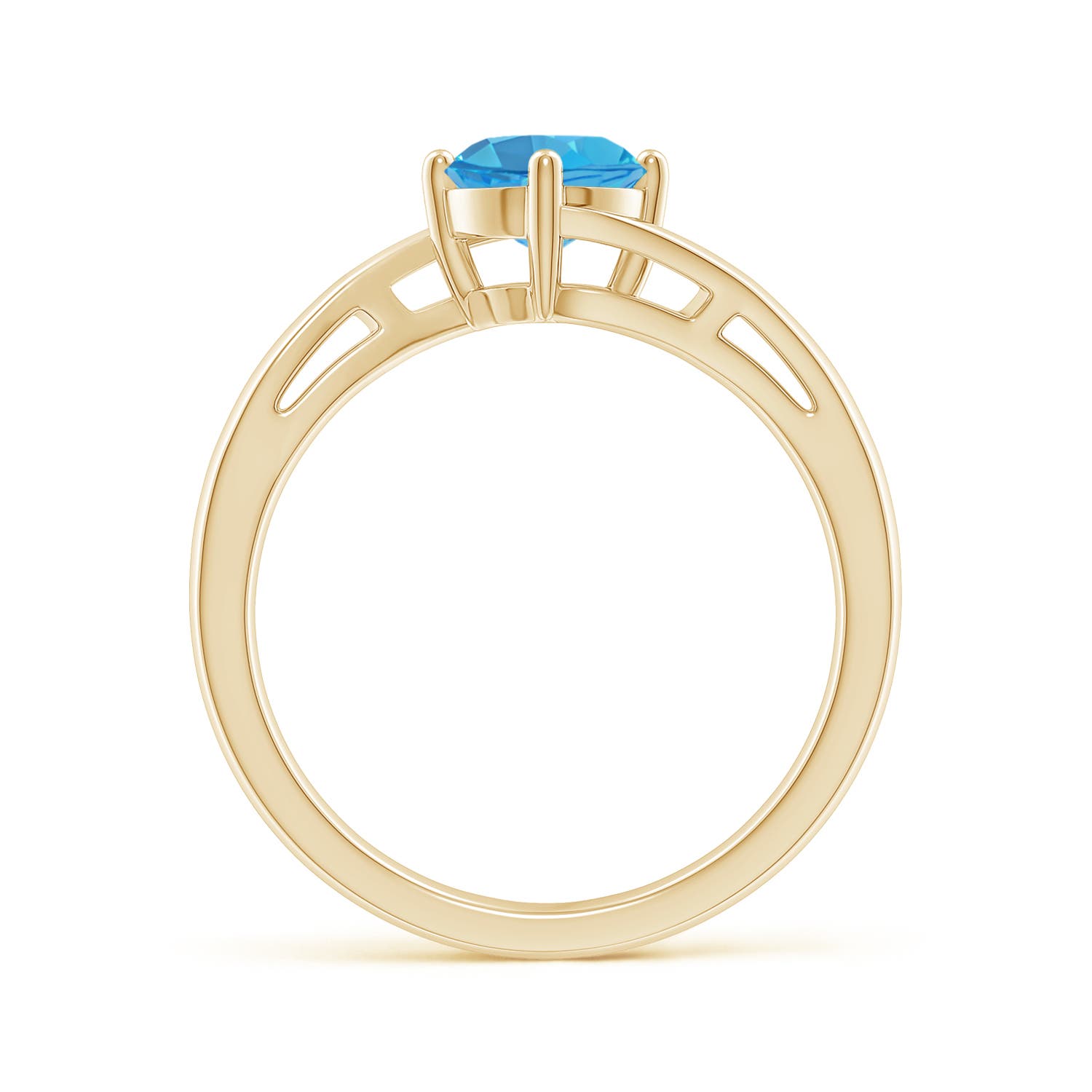 AA - Swiss Blue Topaz / 0.95 CT / 14 KT Yellow Gold