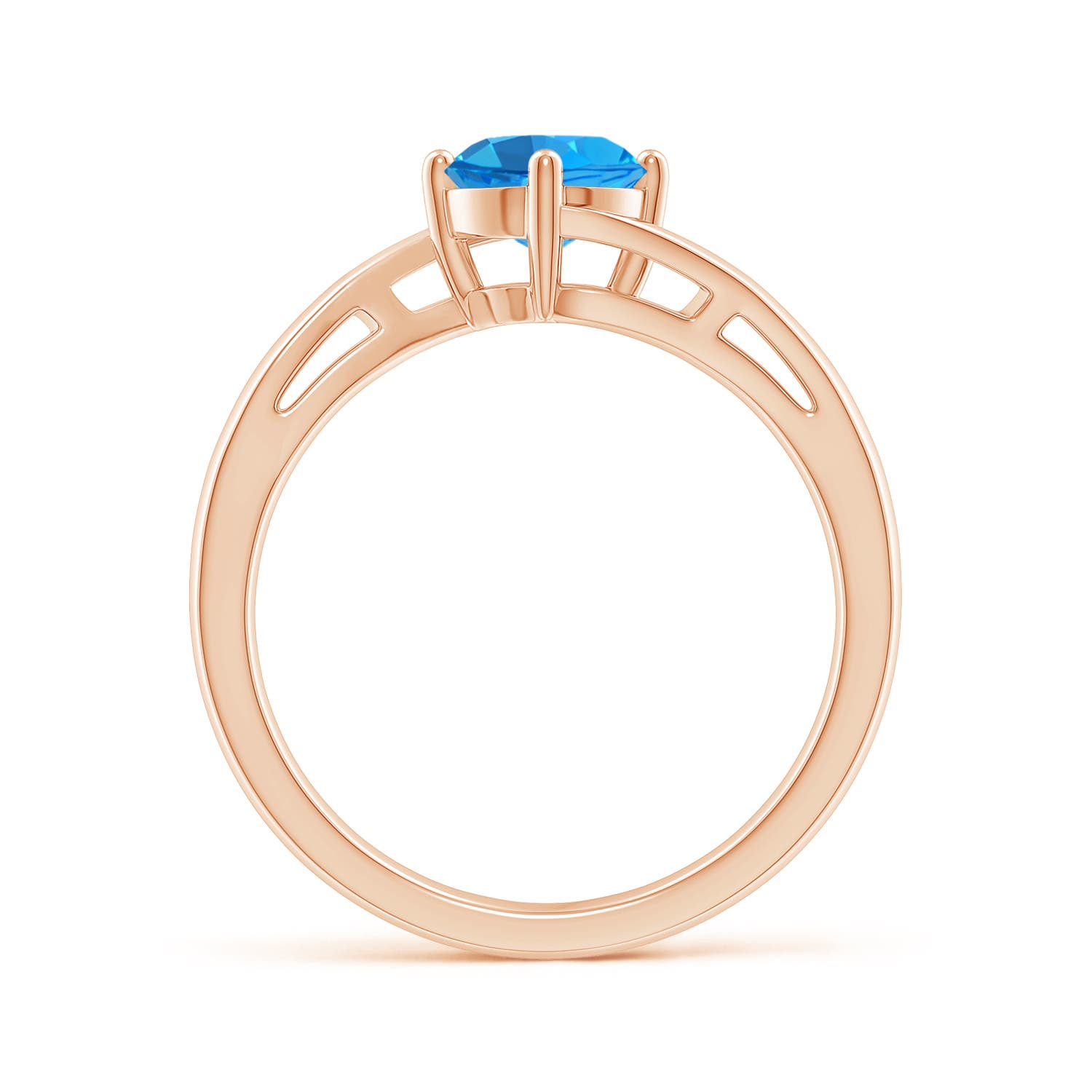 AAAA - Swiss Blue Topaz / 0.95 CT / 14 KT Rose Gold