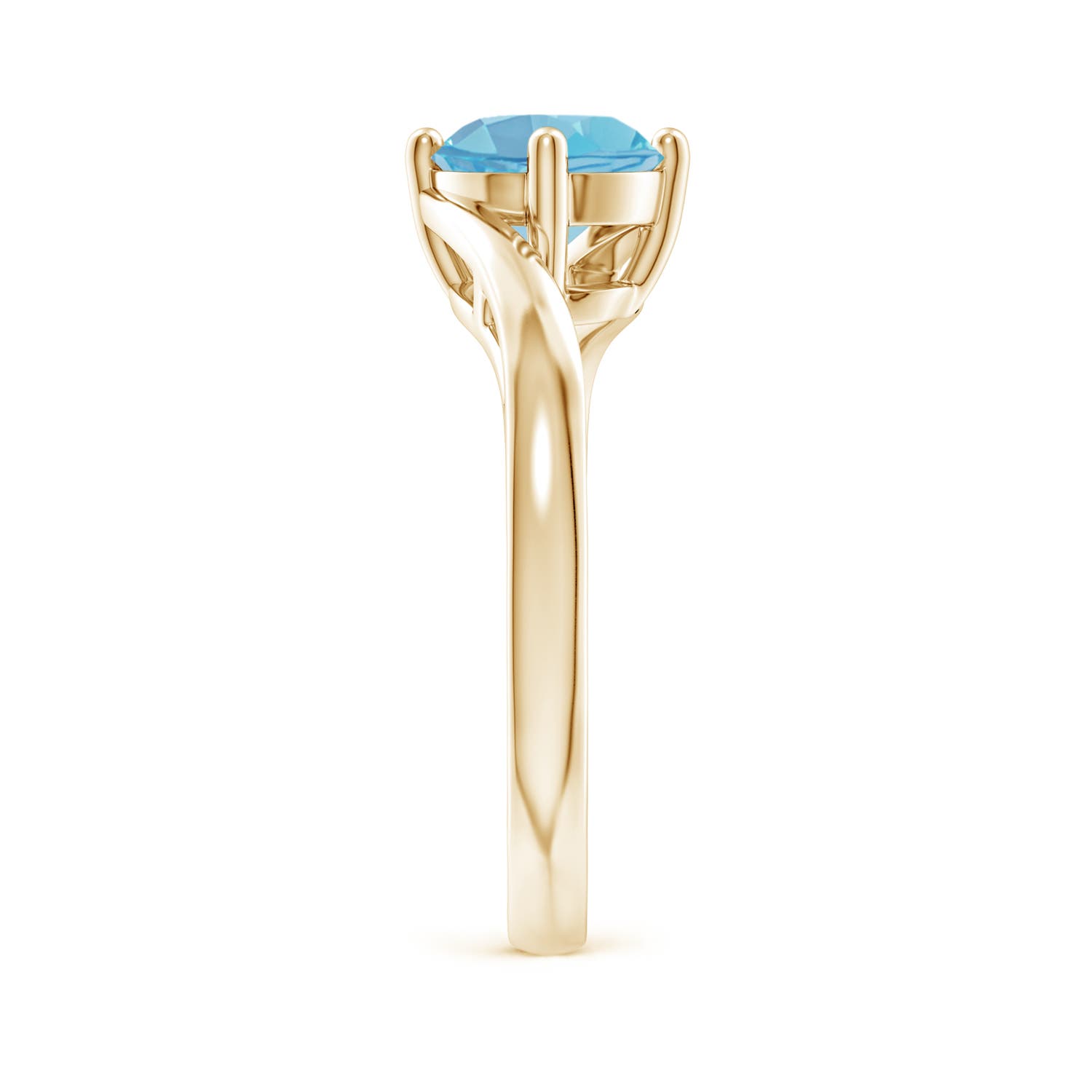 A - Swiss Blue Topaz / 1.55 CT / 14 KT Yellow Gold