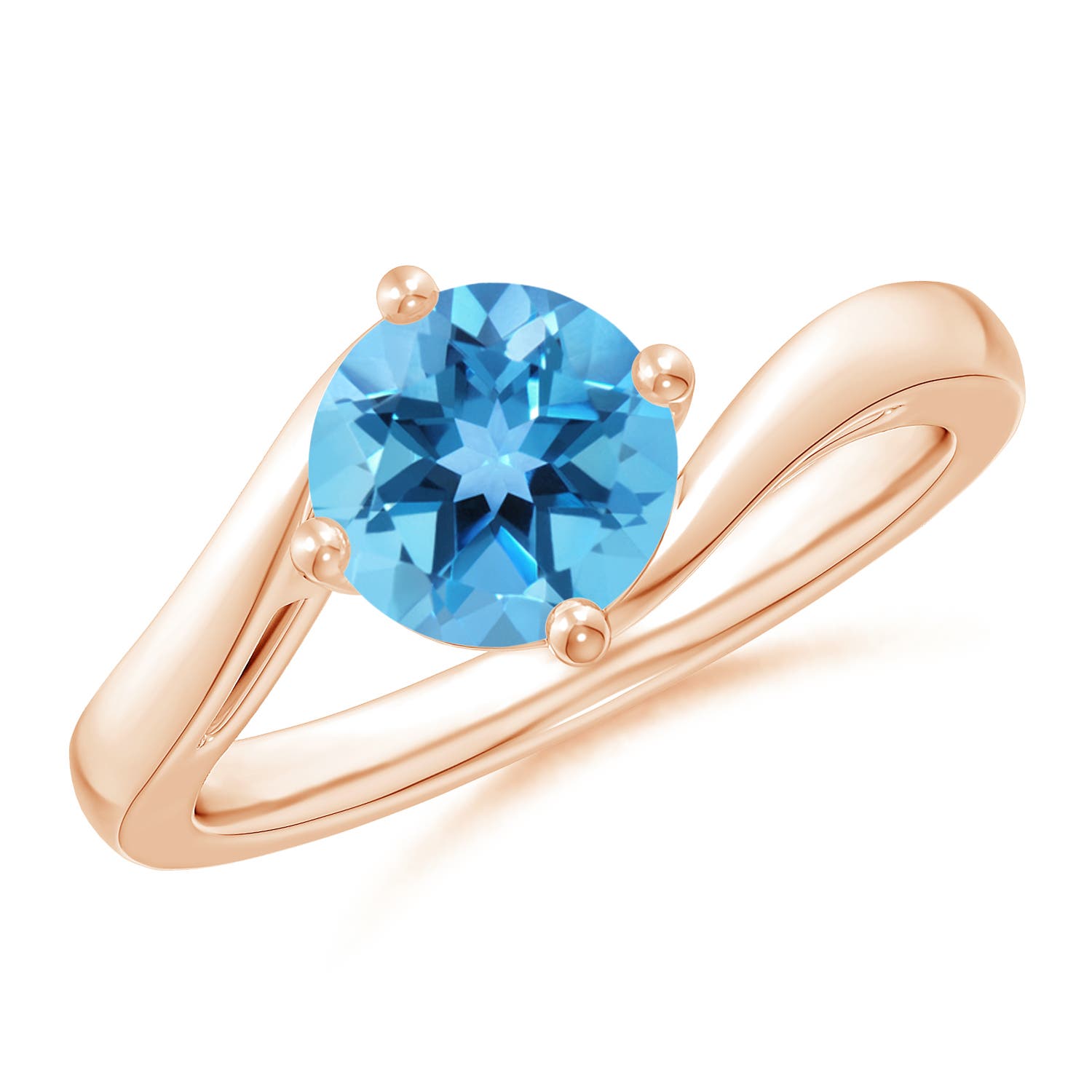 AA - Swiss Blue Topaz / 1.55 CT / 14 KT Rose Gold