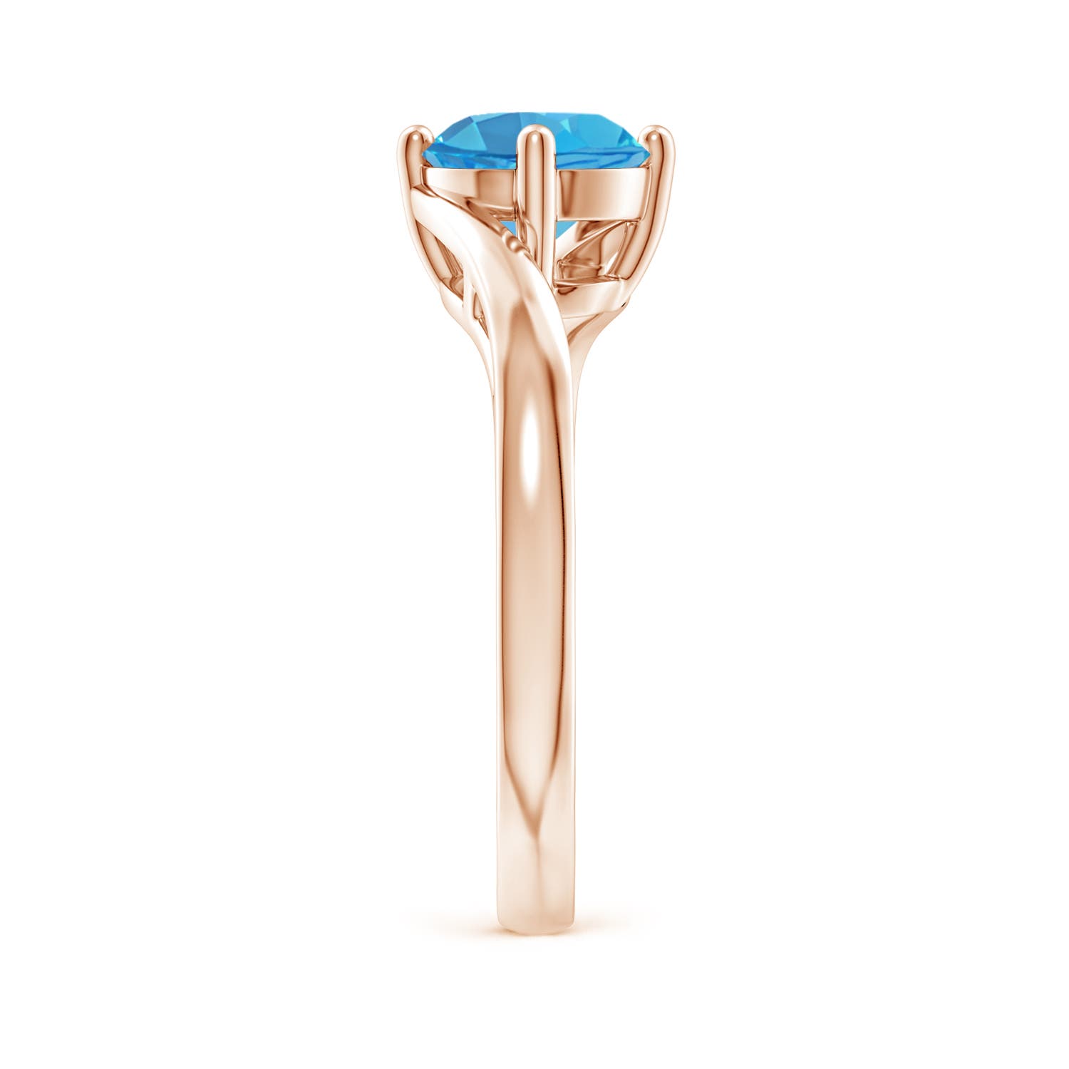 AA - Swiss Blue Topaz / 1.55 CT / 14 KT Rose Gold