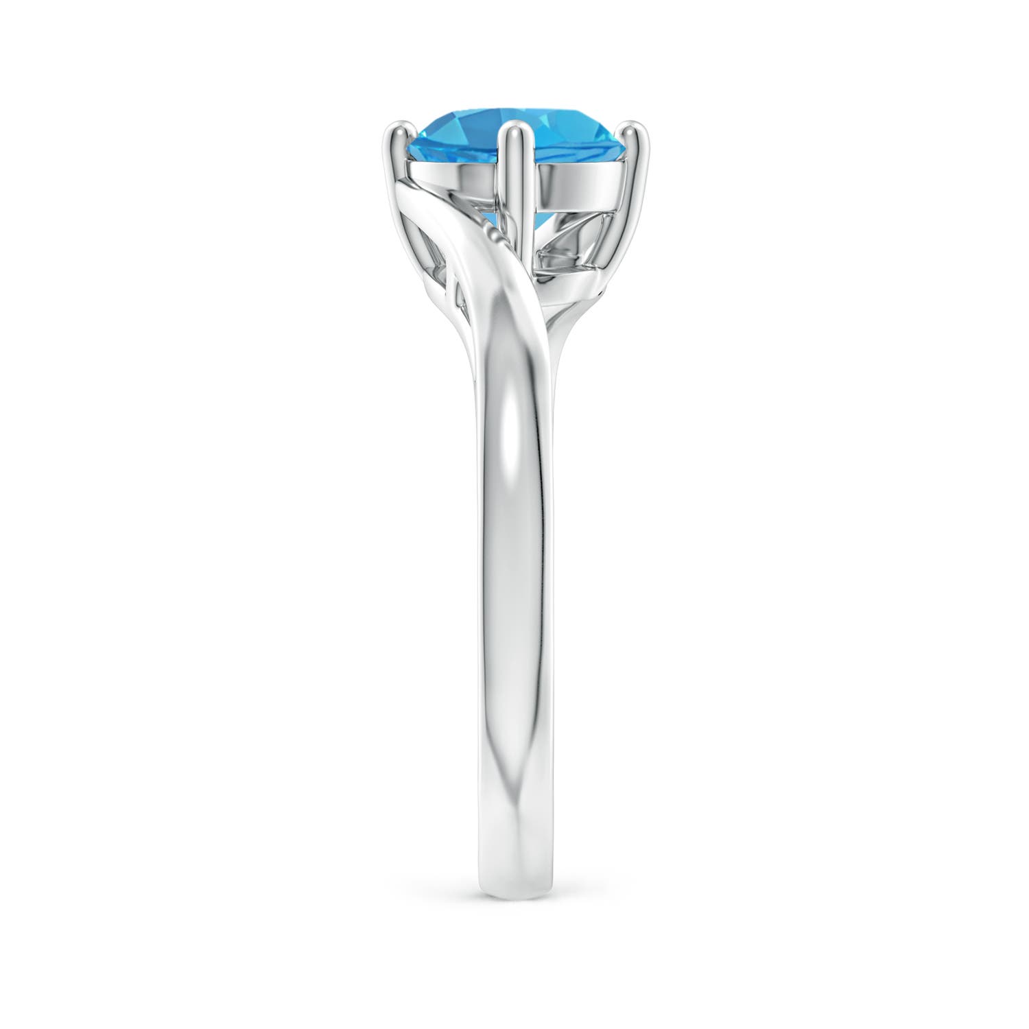 AA - Swiss Blue Topaz / 1.55 CT / 14 KT White Gold