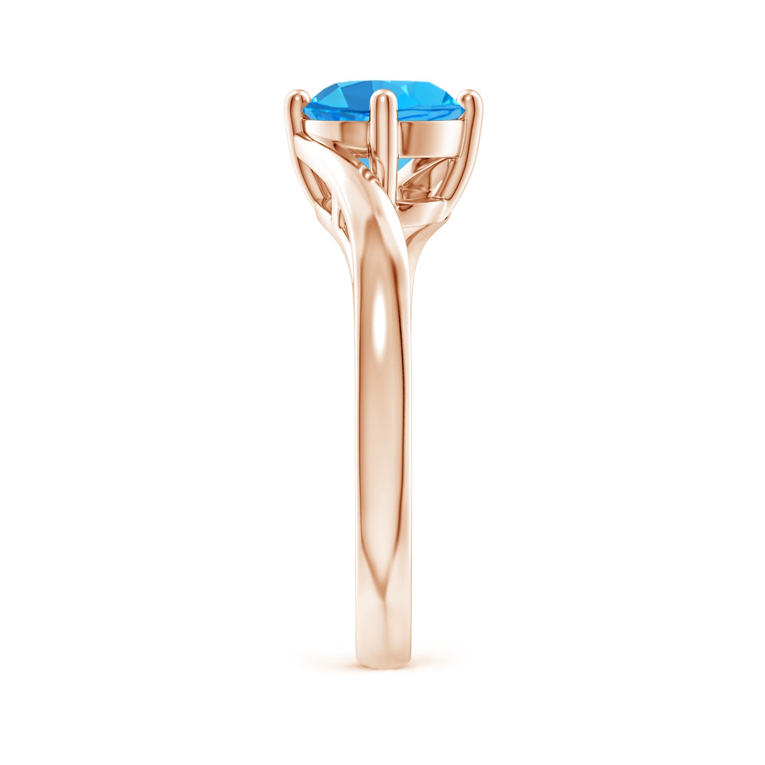 AAA - Swiss Blue Topaz / 1.55 CT / 14 KT Rose Gold