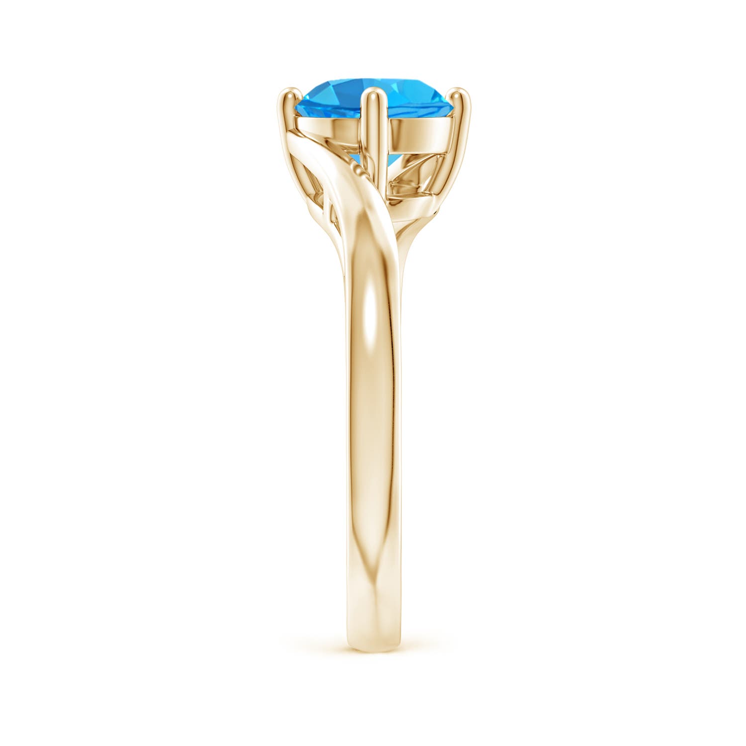 AAA - Swiss Blue Topaz / 1.55 CT / 14 KT Yellow Gold