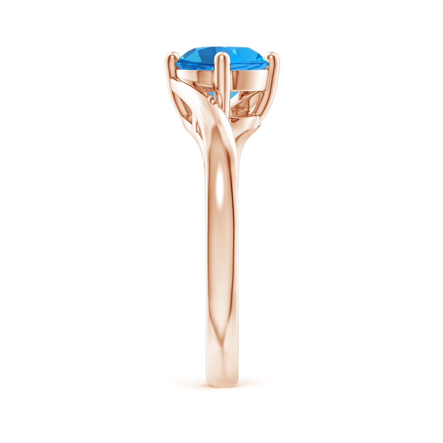 AAAA - Swiss Blue Topaz / 1.55 CT / 14 KT Rose Gold