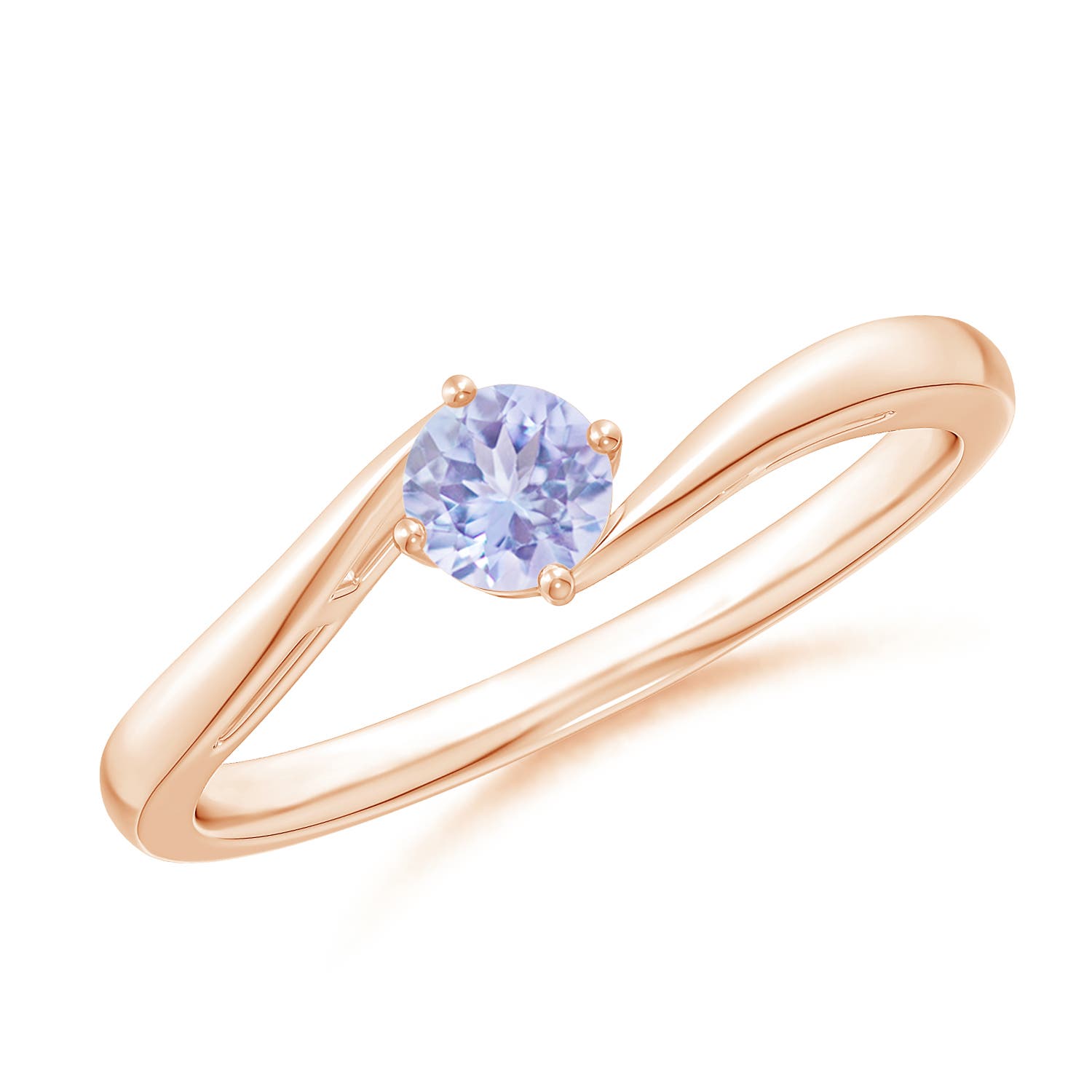 A - Tanzanite / 0.25 CT / 14 KT Rose Gold