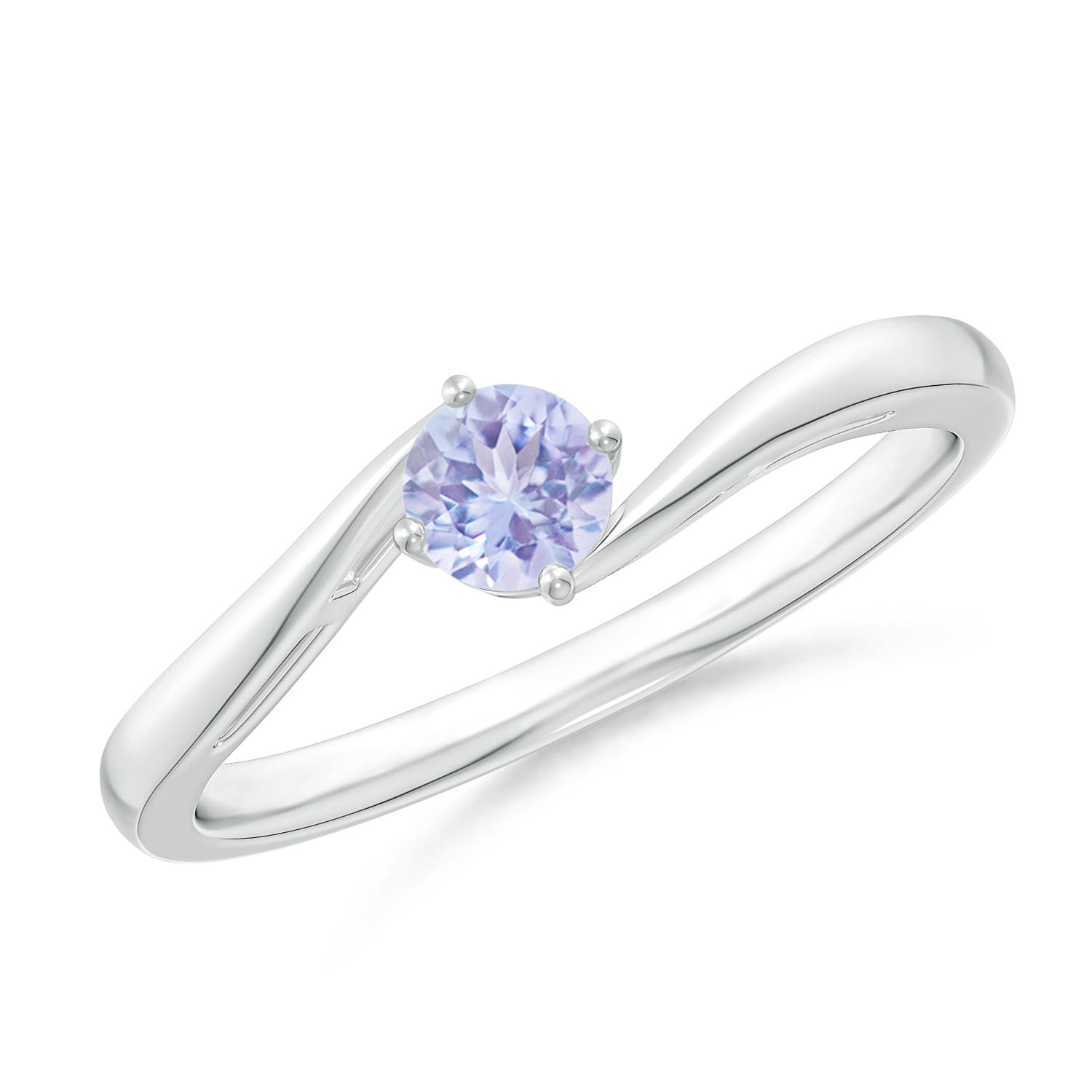 A - Tanzanite / 0.25 CT / 14 KT White Gold