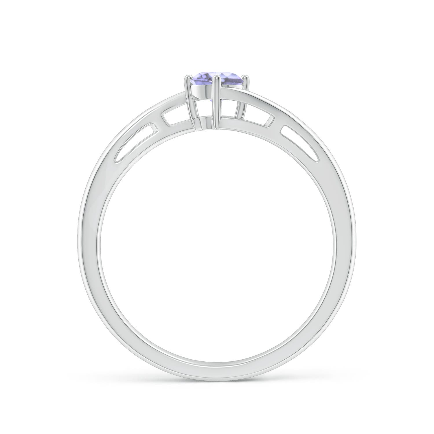 A - Tanzanite / 0.25 CT / 14 KT White Gold