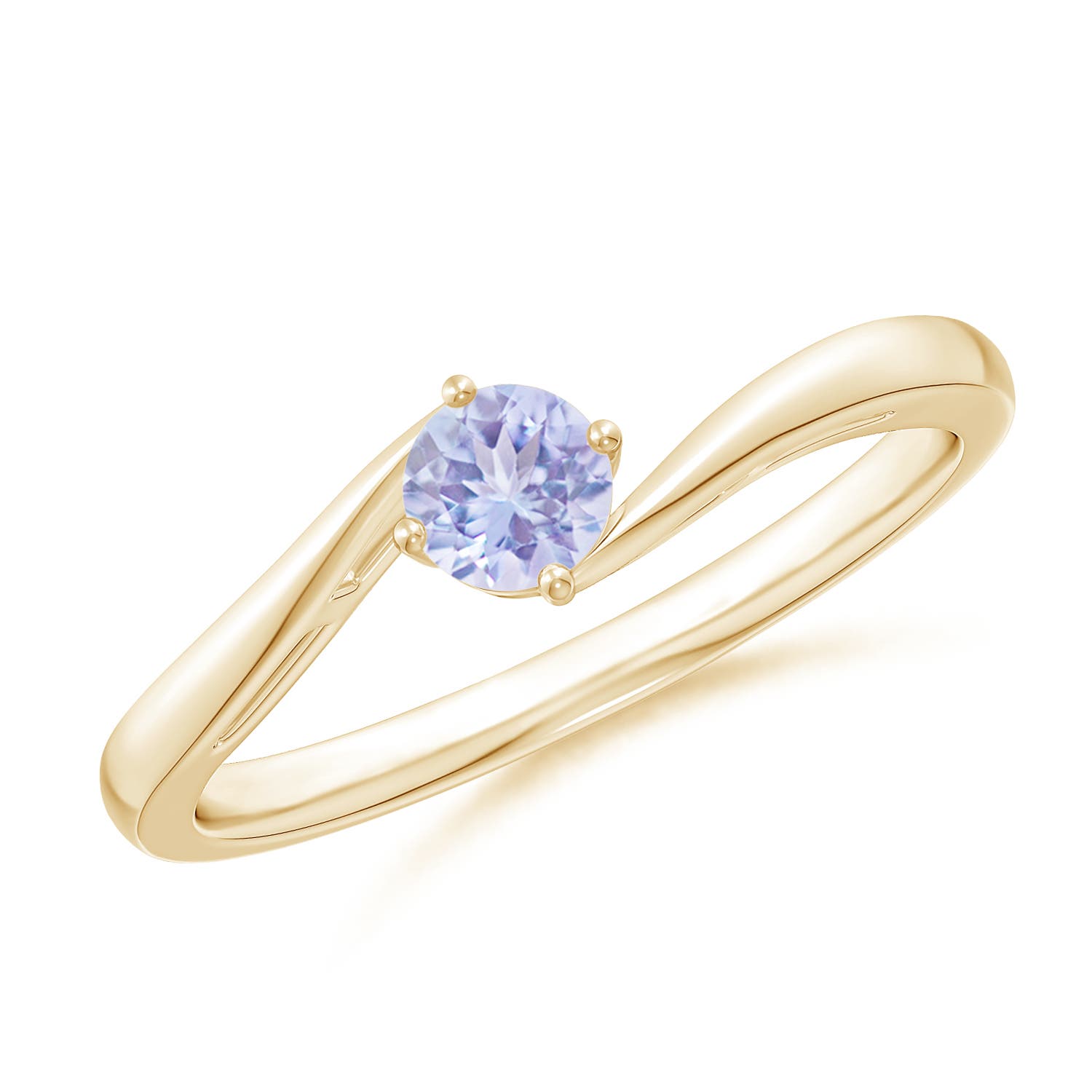 A - Tanzanite / 0.25 CT / 14 KT Yellow Gold