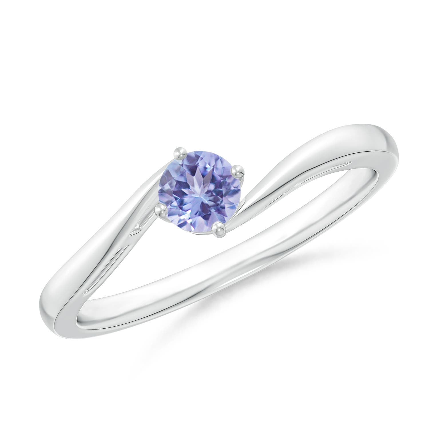 AA - Tanzanite / 0.25 CT / 14 KT White Gold