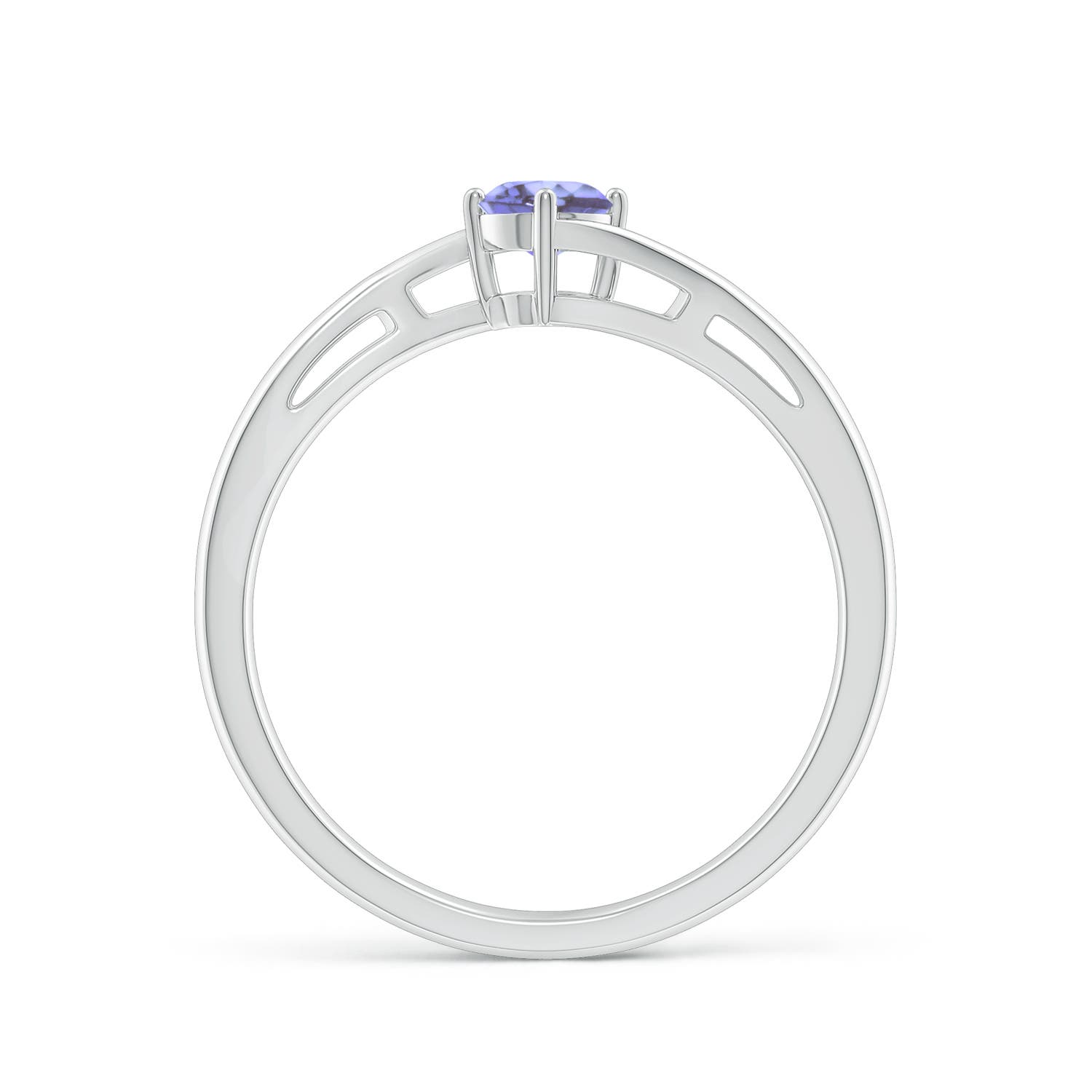 AA - Tanzanite / 0.25 CT / 14 KT White Gold