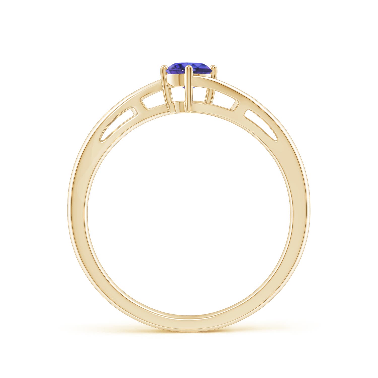 AAA - Tanzanite / 0.25 CT / 14 KT Yellow Gold