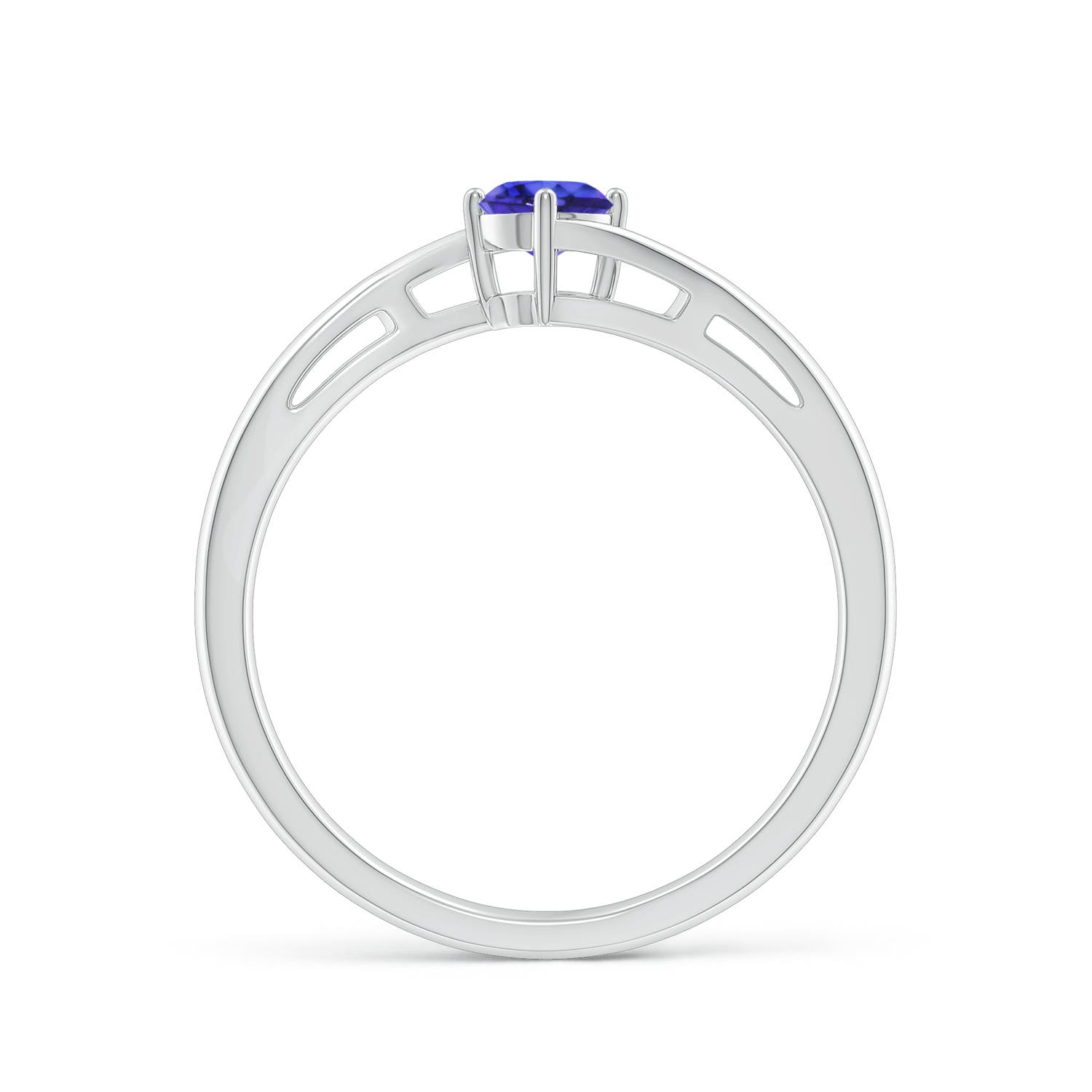 AAAA - Tanzanite / 0.25 CT / 14 KT White Gold