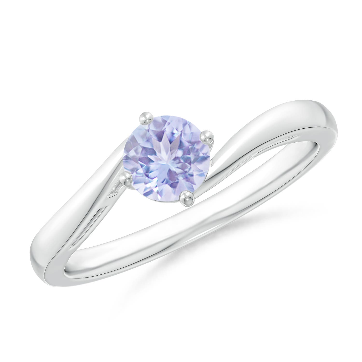 A - Tanzanite / 0.5 CT / 14 KT White Gold