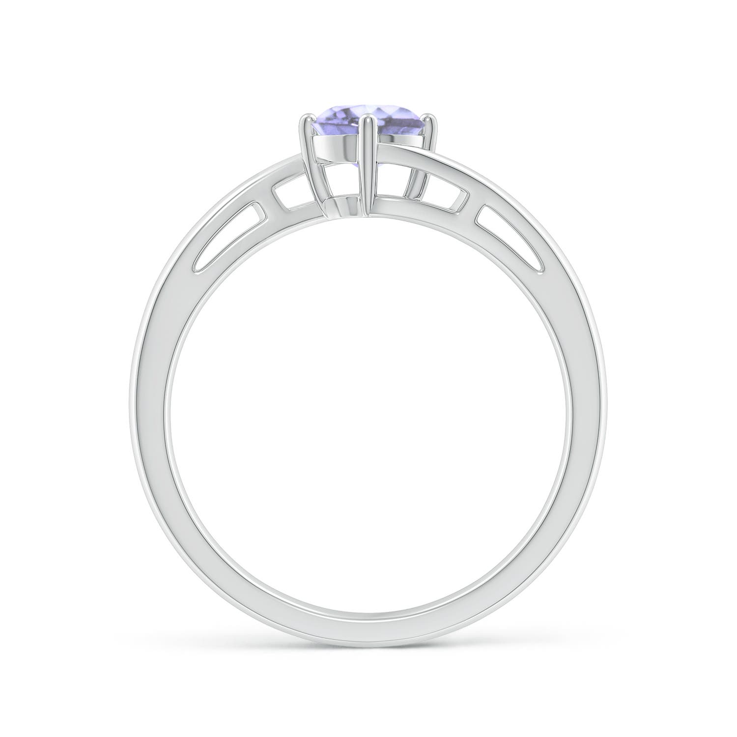 A - Tanzanite / 0.5 CT / 14 KT White Gold