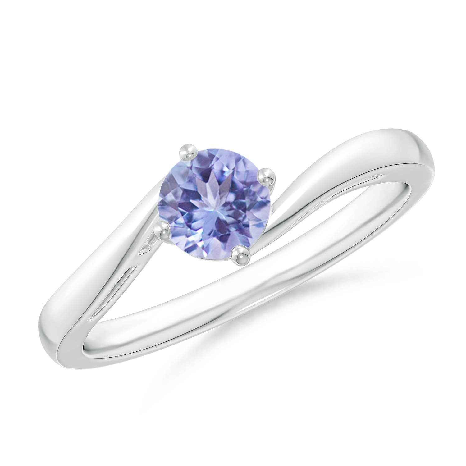 AA - Tanzanite / 0.5 CT / 14 KT White Gold