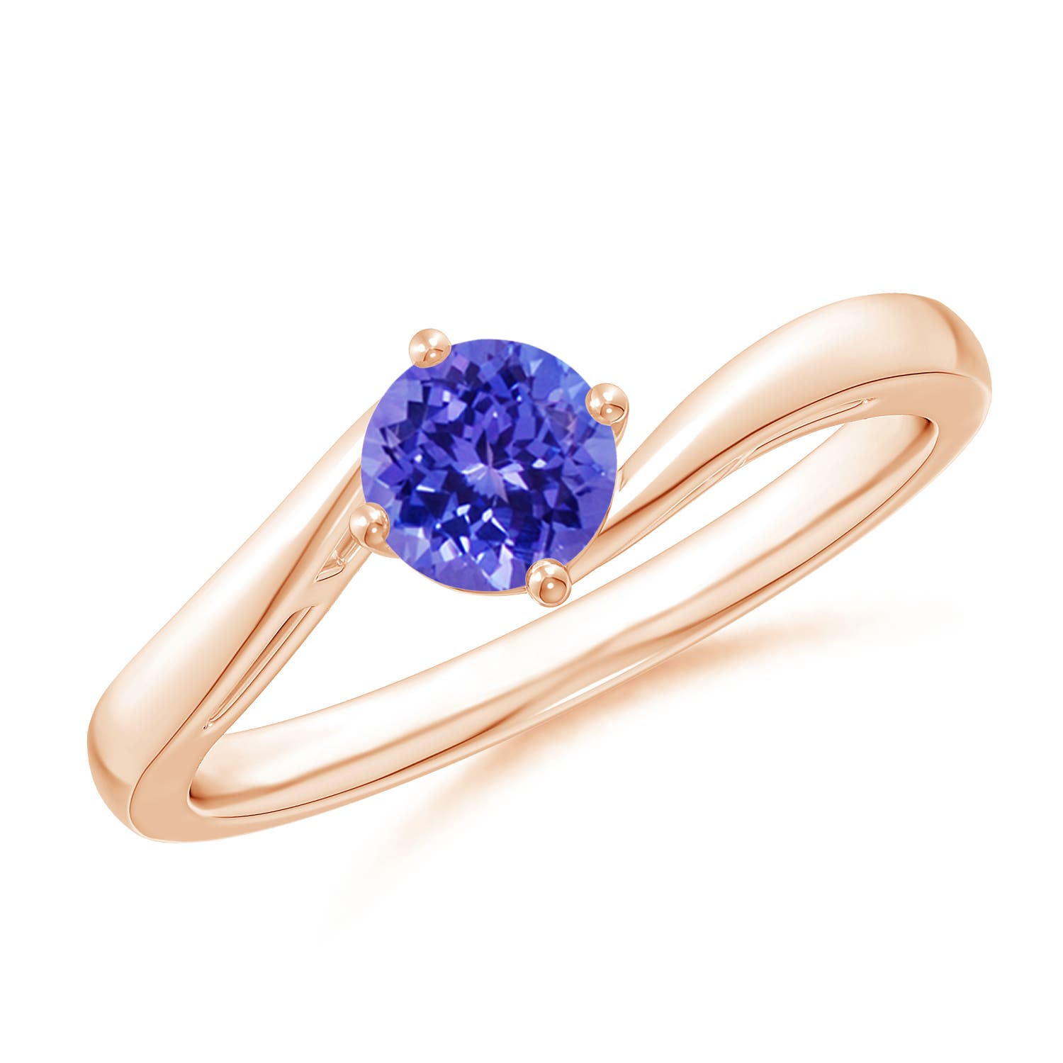 AAAA - Tanzanite / 0.5 CT / 14 KT Rose Gold