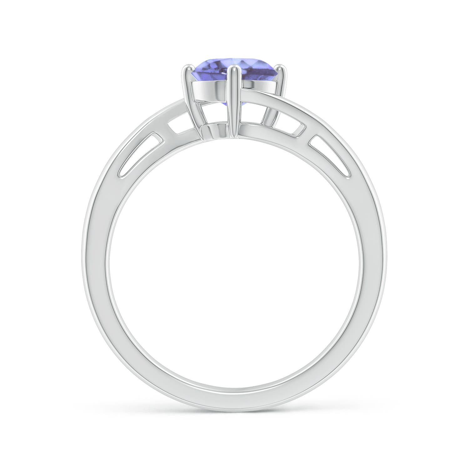 A - Tanzanite / 0.9 CT / 14 KT White Gold