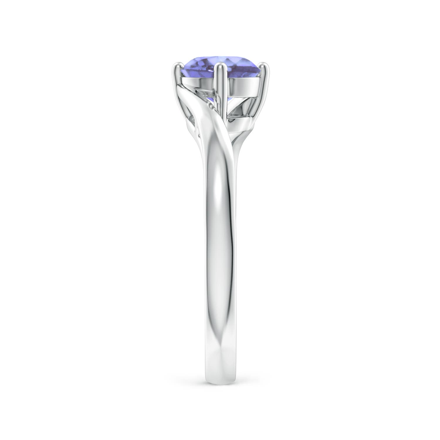 A - Tanzanite / 0.9 CT / 14 KT White Gold