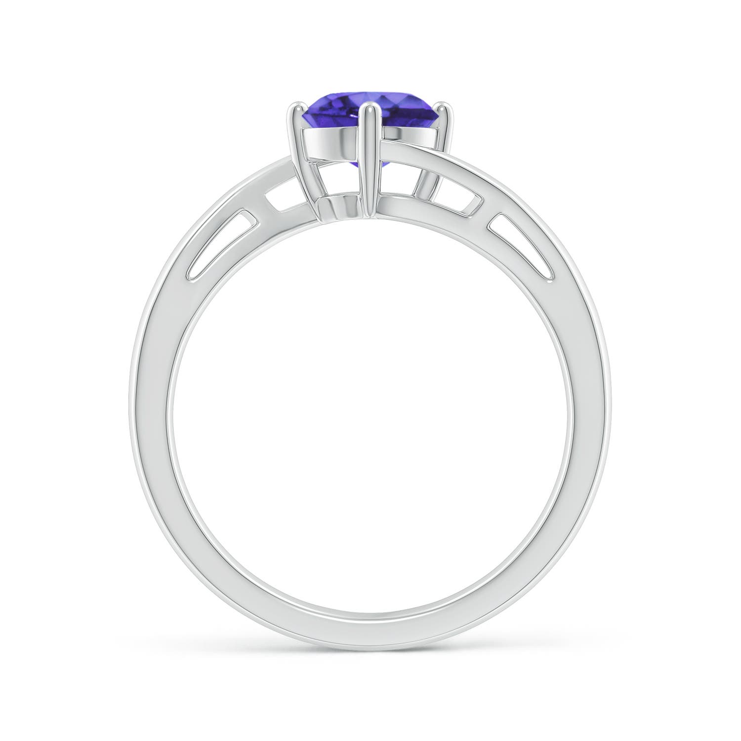 AA - Tanzanite / 0.9 CT / 14 KT White Gold