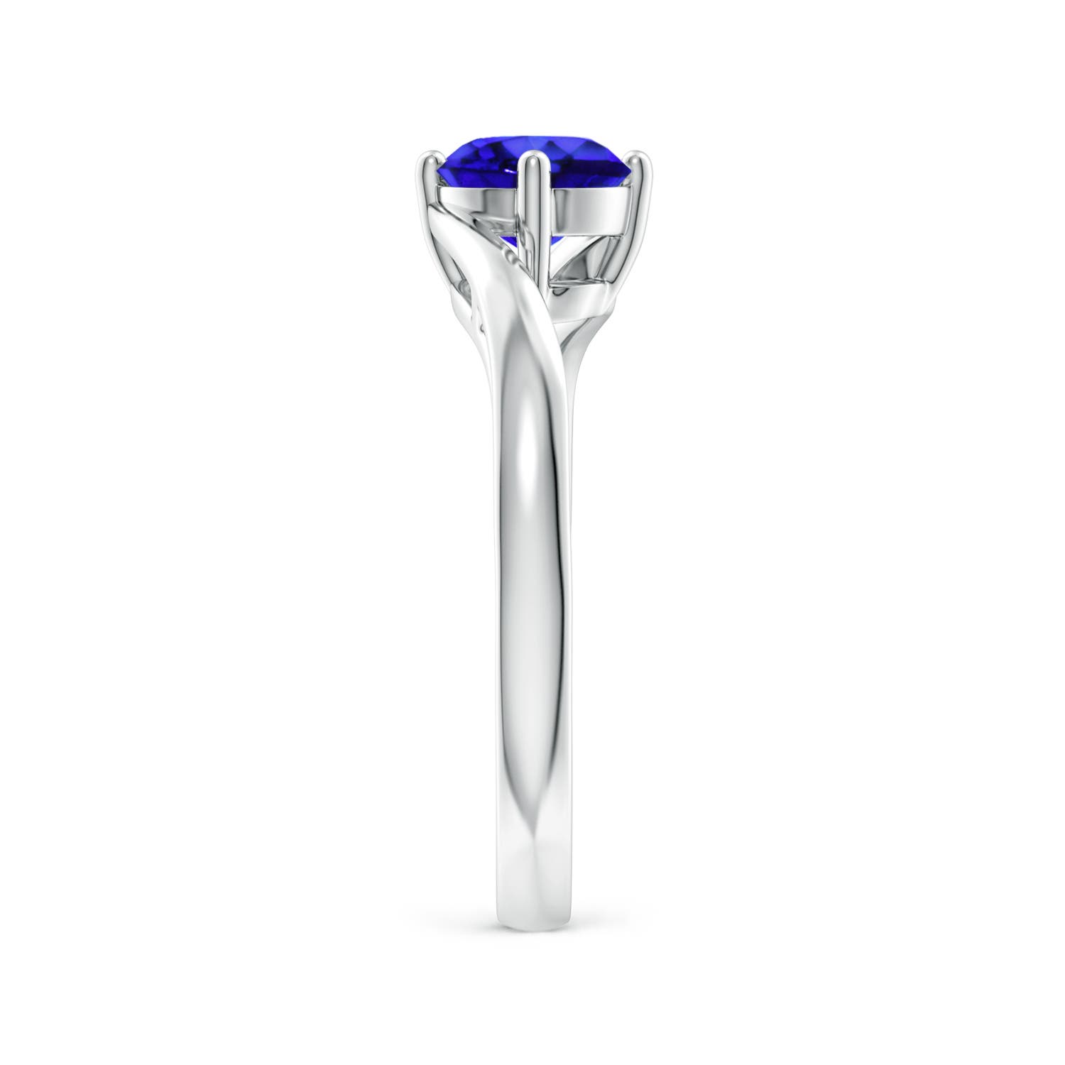 AAA - Tanzanite / 0.9 CT / 14 KT White Gold