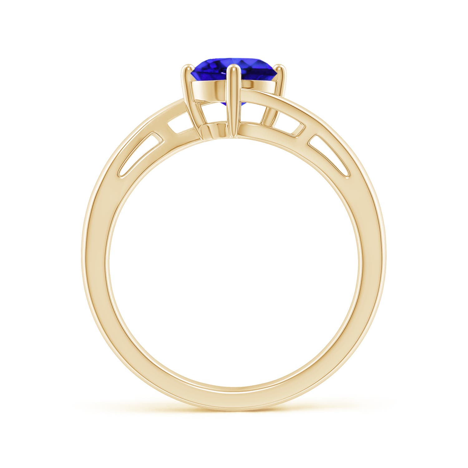 AAA - Tanzanite / 0.9 CT / 14 KT Yellow Gold