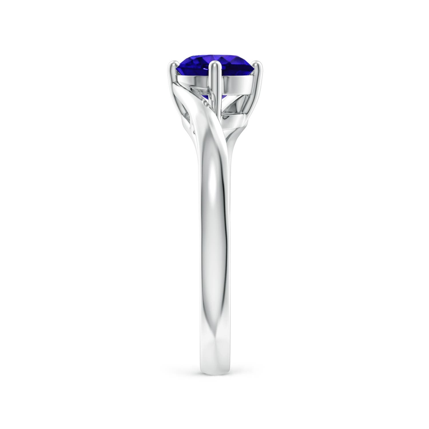 AAAA - Tanzanite / 0.9 CT / 14 KT White Gold