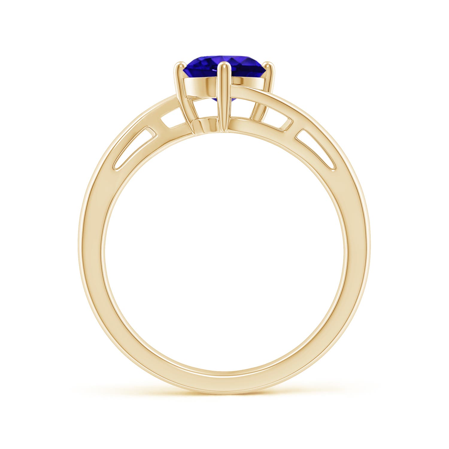 AAAA - Tanzanite / 0.9 CT / 14 KT Yellow Gold