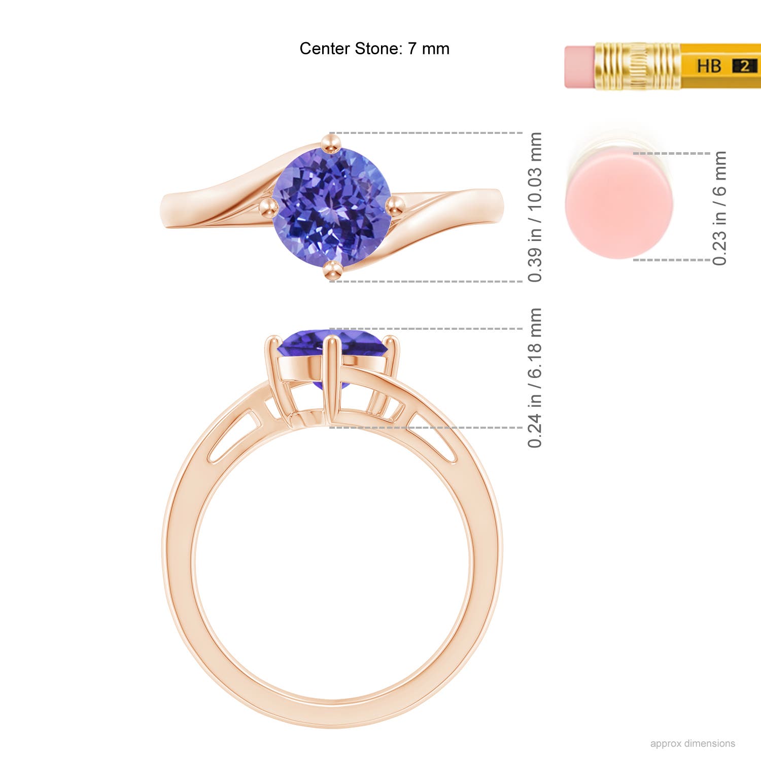 AA - Tanzanite / 1.45 CT / 14 KT Rose Gold