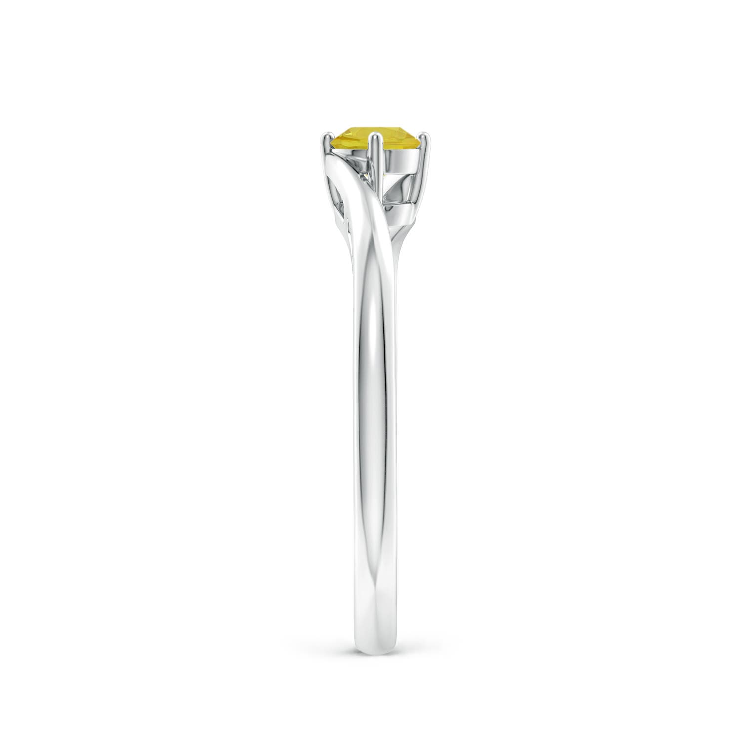 A - Yellow Sapphire / 0.27 CT / 14 KT White Gold