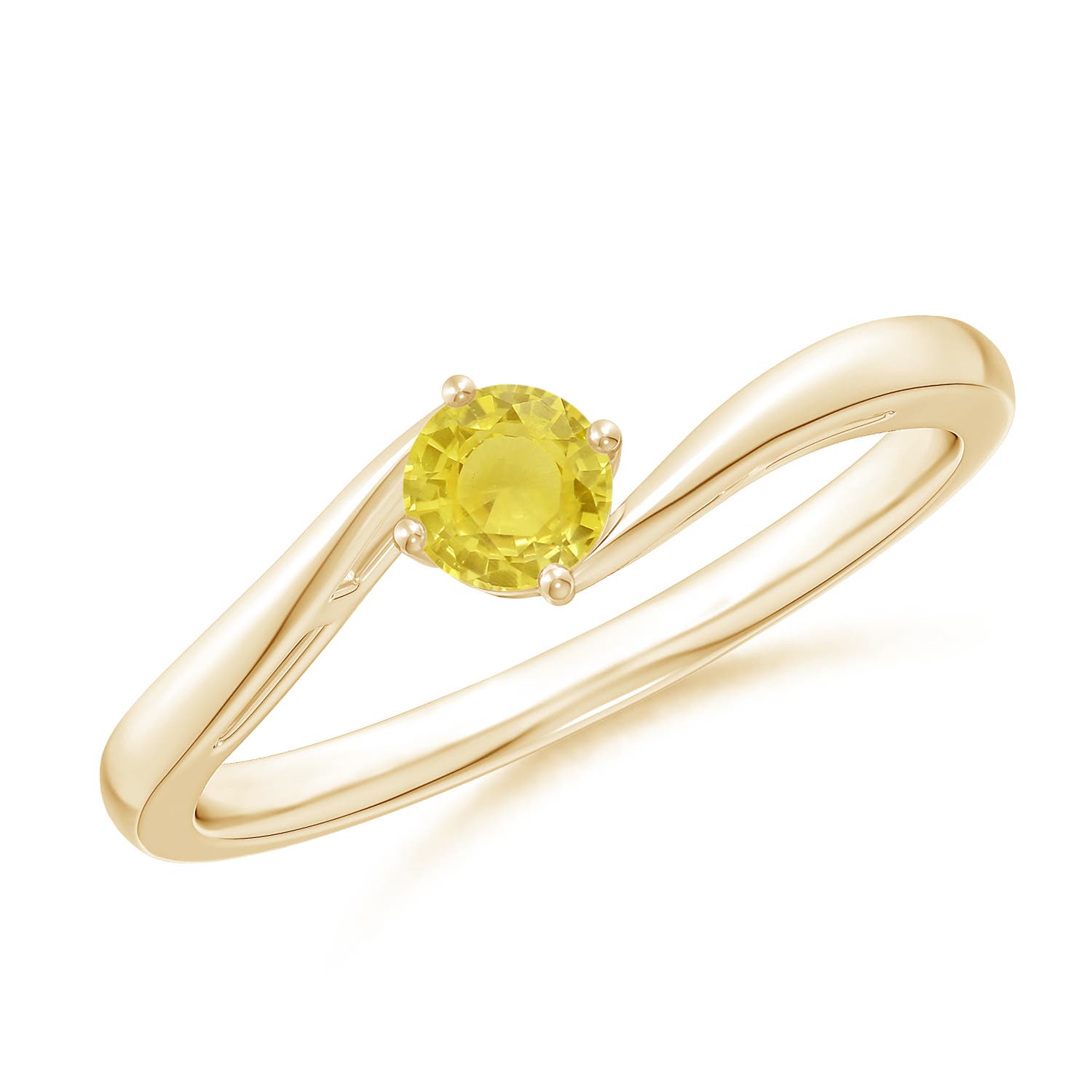 A - Yellow Sapphire / 0.27 CT / 14 KT Yellow Gold