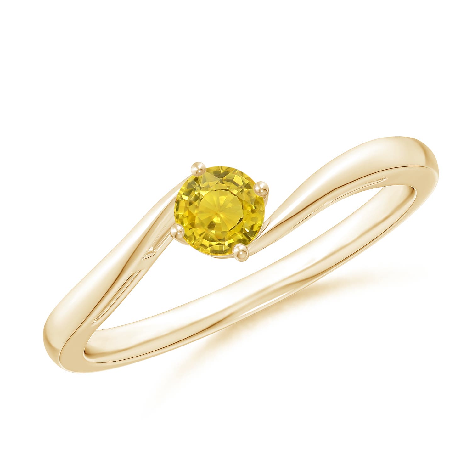 AAA - Yellow Sapphire / 0.27 CT / 14 KT Yellow Gold