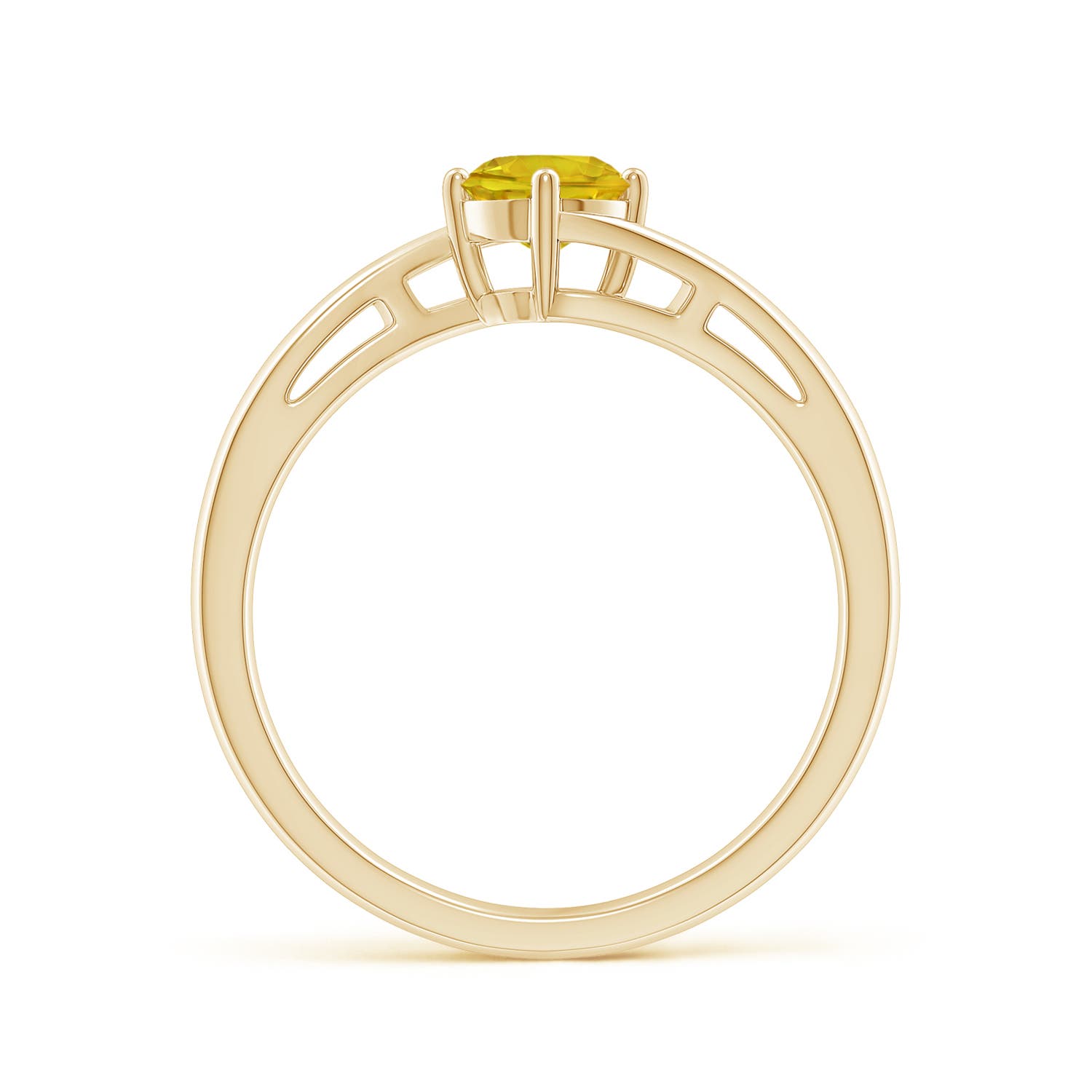 AAAA - Yellow Sapphire / 0.53 CT / 14 KT Yellow Gold