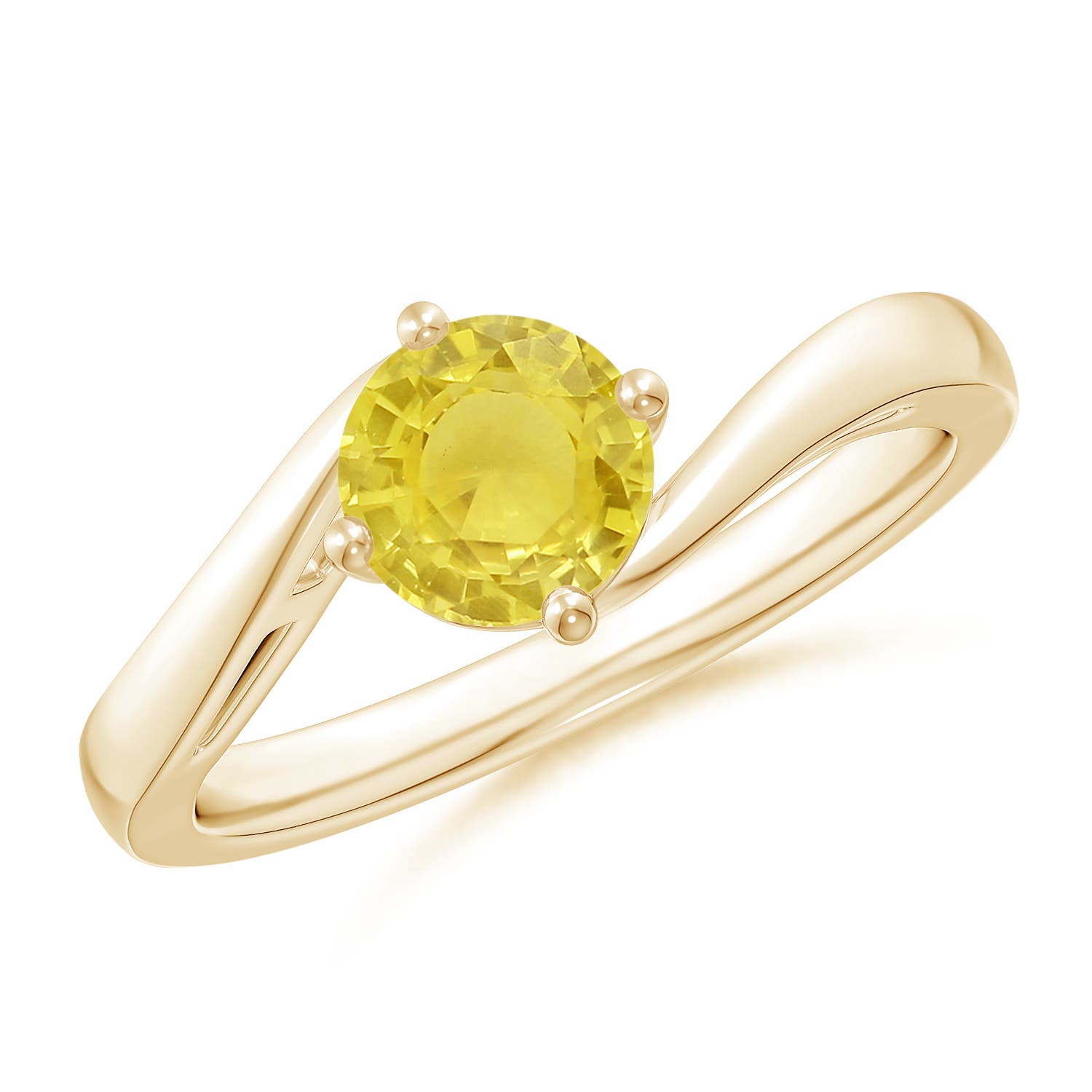 A - Yellow Sapphire / 1 CT / 14 KT Yellow Gold