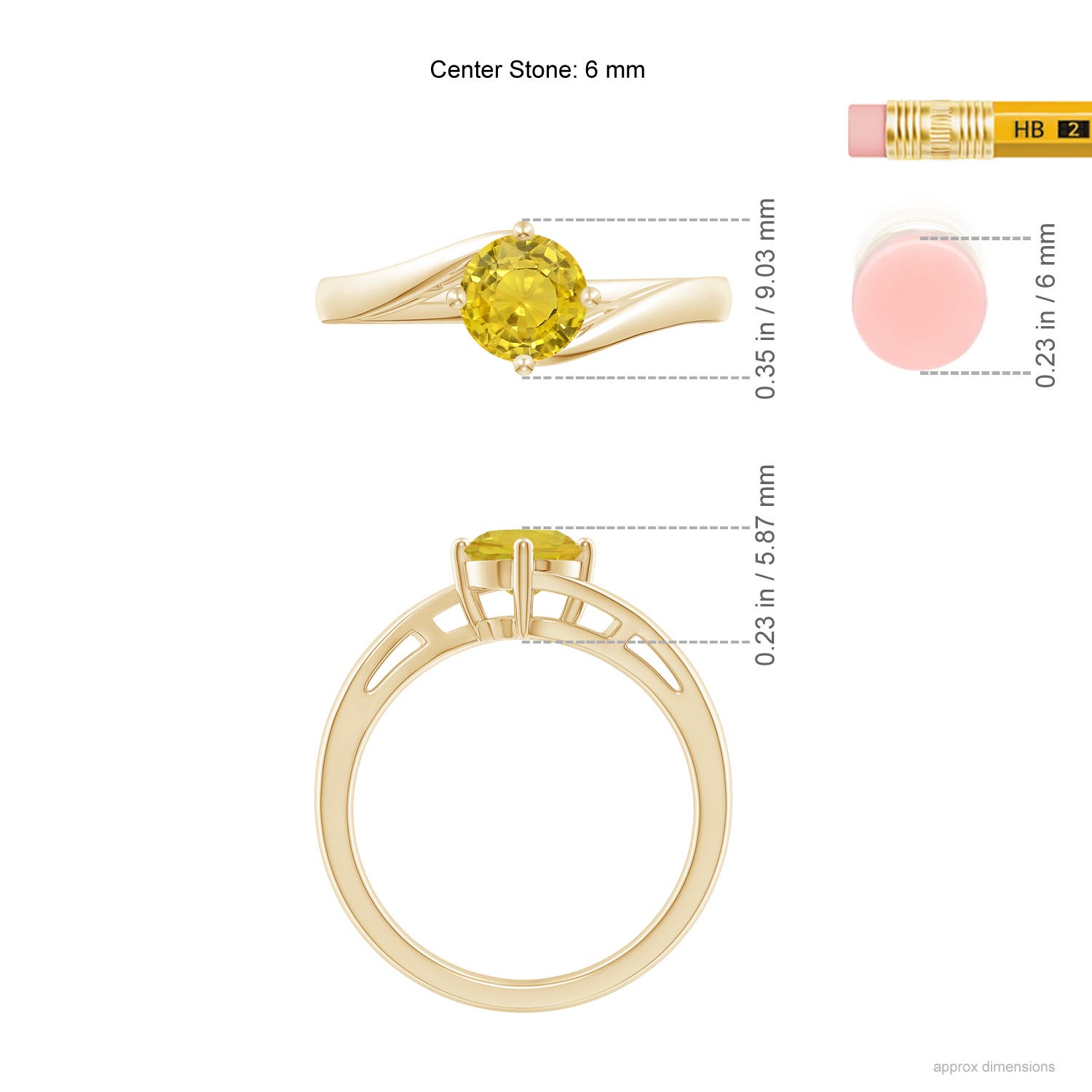 AAA - Yellow Sapphire / 1 CT / 14 KT Yellow Gold