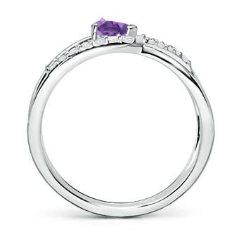 A - Amethyst / 0.38 CT / 14 KT White Gold