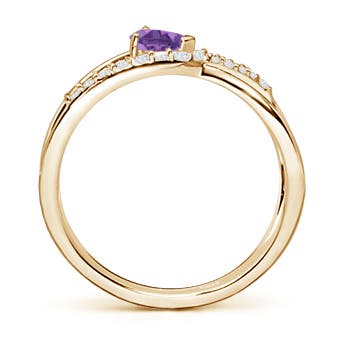 A - Amethyst / 0.38 CT / 14 KT Yellow Gold