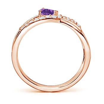 AA - Amethyst / 0.38 CT / 14 KT Rose Gold