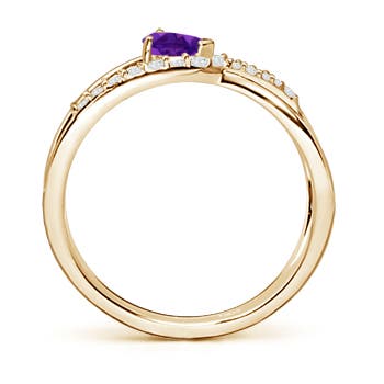 AAAA - Amethyst / 0.38 CT / 14 KT Yellow Gold