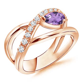 A - Amethyst / 0.55 CT / 14 KT Rose Gold