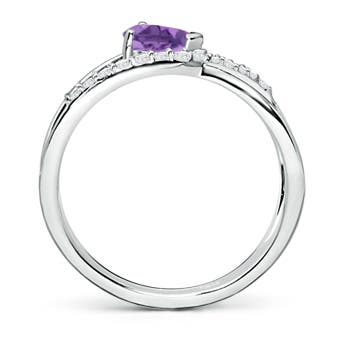 A - Amethyst / 0.55 CT / 14 KT White Gold